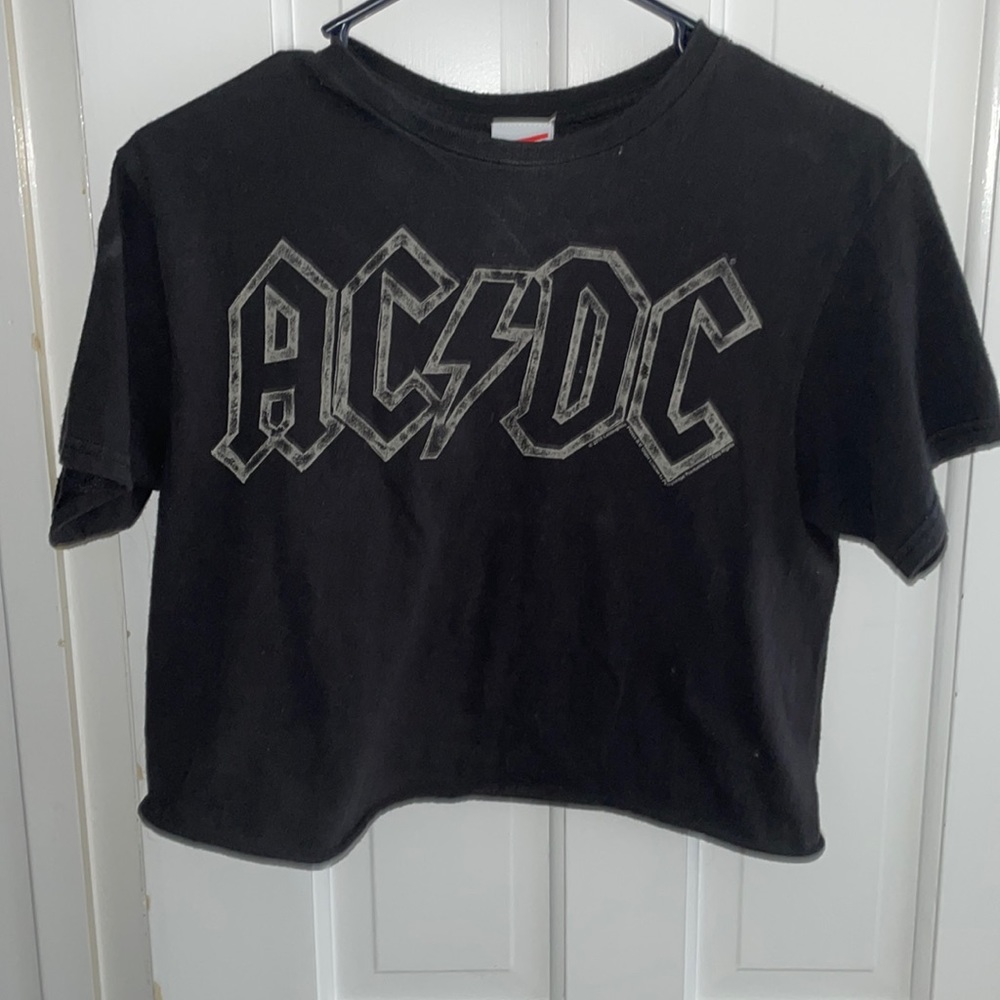 ac/dc crop top XS women